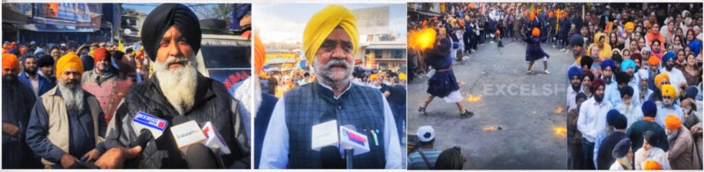 Devotees participate in Hola Mohalla Nagar Kirtan in Poonch town Hola Mohalla Poonch 